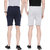 Manlino Men's Premium Plain Shorts (Pack of 2)