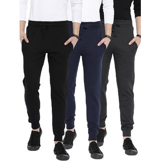 Manlino Men's Premium Plain Track Pant (Pack of 3)