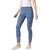 Miss Chase Women's Blue Super Skinny High Rise Clean Look Regular Length Twill Tape Detailing Solid Wash Stretchable Denim Jeggings