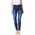 Miss Chase Women's Navy Blue Skinny Fit High Rise Clean Look Regular Length Stretchable High Waist Denim Jeans
