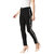 Miss Chase Women's Black Slim Fit Mid Rise Twill Tape Detailing Clean Look Acid Wash Crop Length Stretchable Denim Jeans