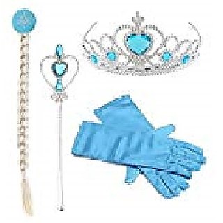 Elsa Or Frozen Cartoon Accessories Set With Gloves For Kids
