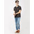 Mint & Cotton Black 100% Cotton Slim Fit Shirt for men