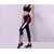Side Red White Blue  and Skin Color Block Stretchable Leggings / Gym Wear /Yoga Wear /Running Wear