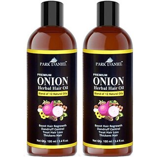 Park Daniel ONION Herbal Hair oil Combo pack of 2 bottles of 100 ml(200 ml) Hair Oil