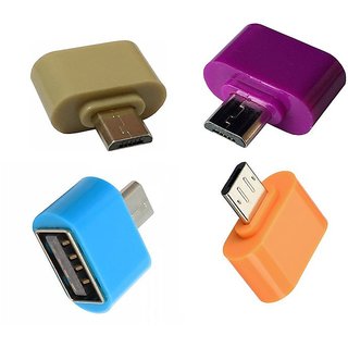 Pack of 2 Micro USB OTG Adaptor - (Assorted Colors)