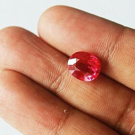 7.25 ratti Ruby Stone natural Manik Lab certified  100 original stone Jaipur Gemstone.