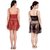 Kismat Fashion Sexy & Stylish Net Babydoll Nighty With Panty Set Pack Of Two Babydoll
