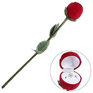 Valentine Day Special Velvet Rose Rings Box