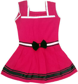 Flora Self Design Cotton Frocks For Girls
