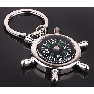 Buy Magnetic Compass silver Key Chain waterproof set of 1 (silver ...