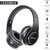 Adcom Luminosa - Wireless Bluetooth LED  Headset/Headphone with Mic  LEDs for All Smartphones  IPhones - (Black)