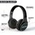 Adcom Luminosa - Wireless Bluetooth LED  Headset/Headphone with Mic  LEDs for All Smartphones  IPhones - (Black)