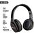 Adcom Luminosa - Wireless Bluetooth LED  Headset/Headphone with Mic  LEDs for All Smartphones  IPhones - (Black)