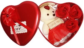 Valentine's Day Teddy and Rose Gift Box Best Unique Gift for Love Ones