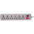 6+1Electric board Extension board cord power strip surge protector white long wire 6 Socket Surge Protector  (White)