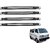 Auto Addict Stainless Steel, Plastic Car Bumper Guard  (Black, Silver, Pack of 4 Bumper Protector For Maruti Suzuki Omni