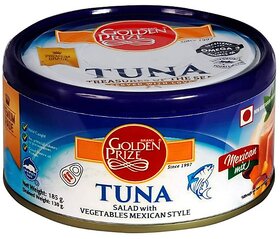 Golden Prize Tuna Salad with Vegetables Mexican Style 185Gms Each - Pack of 3 Units