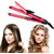 High Qulity Perfect 2 in 1 Hair Curler and Hair Straightener Hair Straightener ( Pink ).
