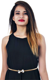 Lucky Jewellery Designer Gold Plated Kamarband White Rhinestone Waist Belt Udyanam Kamar Patta For Girls And Women