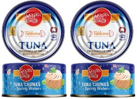 Golden Prize Tuna Chunk in Springwater 185Gms Each - Pack of 2 Units