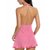 ARARA Net Babydoll Nightwear Dress Pink
