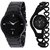 Katrodiya Black Analog Round Dial Couple Watch Pack Of 2
