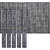 Smile Mom Table Place Mats for Dining Table 6 Piece PVC, Washable/ Anti-Skid (45 X 30 CM ,Silver Black Checks )