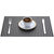 Smile Mom Table Place Mats for Dining Table 6 Piece PVC, Washable/ Anti-Skid (45 X 30 CM ,Silver Black Checks )