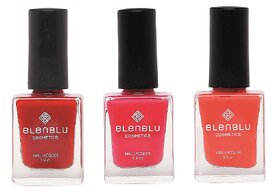 Mulberry Red Velvet Plum and Taffeta 9.9ml Each Elenblu Pastels Nail Polish Set of 3 Nail Polish.