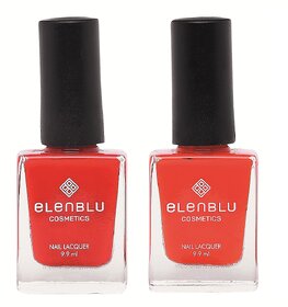 Wicked and Salmon Rust 9.9ml Each Elenblu Matte Nail Polish Set of 2 Nail Polish.