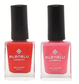 Wicked and Chestnut 9.9ml Each Elenblu Matte Nail Polish Set of 2 Nail Polish.