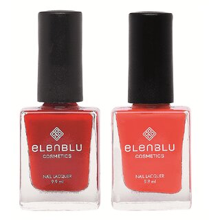 Mulberry Red and Taffeta 9.9ml Each Elenblu Pastels Nail Polish Set of 2 Nail Polish.