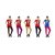 (PACK OF 5) Premium Cotton Churidar Leggings - FREE SIZE - Assorted-color