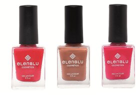 Formal Affair Tarnished Copper and Lilac Fling 9.9ml Each Elenblu Matte Nail Polish Set of 3 Nail Polish.