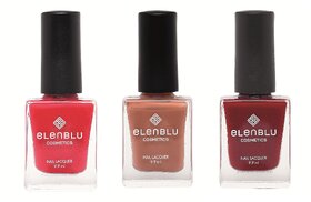 Formal Affair Tarnished Copper and Inflamed Rose 9.9ml Each Elenblu Matte Nail Polish Set of 3 Nail Polish.