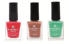 Formal Affair Tarnished Copper and Allure 9.9ml Each Elenblu Matte Nail Polish Set of 3 Nail Polish.