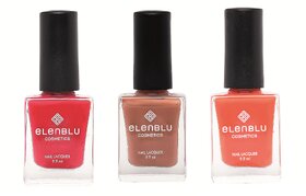 Formal Affair Tarnished Copper and Roseate Blush 9.9ml Each Elenblu Matte Nail Polish Set of 3 Nail Polish.