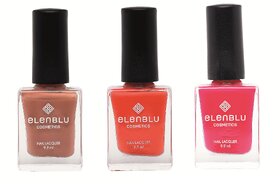 Tarnished Copper Brickola and Mauve Taupe 9.9ml Each Elenblu Matte Nail Polish Set of 3 Nail Polish.