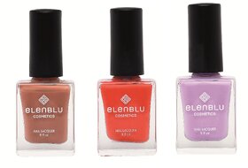 Tarnished Copper Brickola and Princess Rule 9.9ml Each Elenblu Matte Nail Polish Set of 3 Nail Polish.