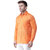 Riag Men's Orange Linen Full Shirt