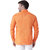 Riag Men's Orange Linen Full Shirt