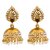 Volama Ethnic Red Color Pear Jhumki Earrings