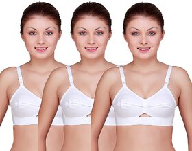 Minha Women's Cotton Non-Padded Bra - Pack of 3