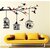 Ghar Kraft Love Birds With Hearts Vinyl Multicolor Wall Sticker (Pack of 1)