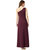 Miss Chase Women's Wine Red One-Shoulder Sleeveless Solid Side Slit Maxi Dress