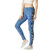 Miss Chase Women's Light Blue Super Skinny Fit Mid Rise Clean Look Printed Twill Tape Detailing Regular Length Stretchable Solid Wash Denim Jeggings