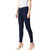 Miss Chase Women's Navy Blue Skinny Fit Mid Rise Cropped Length Denim Stretchable Jeans
