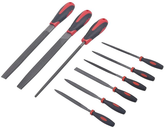Buy DIY Crafts Steel File Set with Cushioned Grip Handles, Round File ...