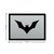 Batman Framed Decal Stickers - Wall Hanging - See Through Frames - Black Batman Logo Decal Frame